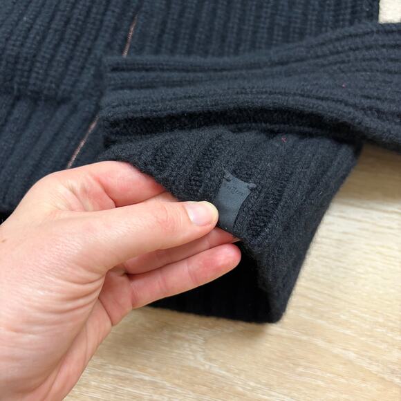 Kit and Ace Keton Wrap Cashmere Sweater Women’s M Color Black - Picture 2 of 5